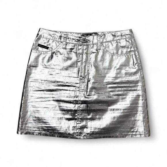 dg metallic silver mini skirt - Picture 1 of 6